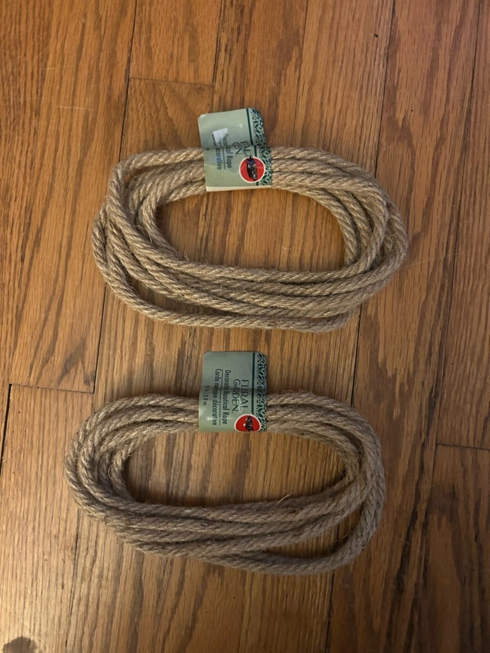 Floral Garden 2 Rolls of 9.5ft/2.9m Brown Nautical Rope - Decorate/Craft NWT